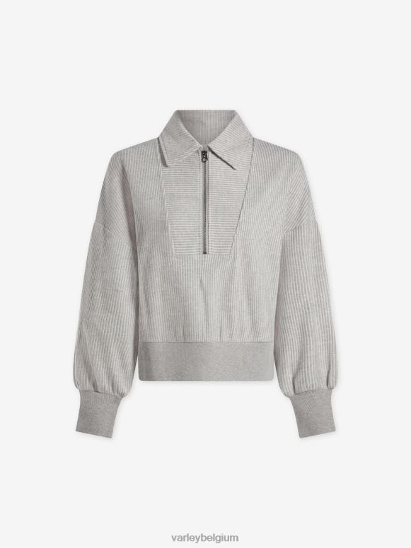 grijze mergel vrouwen blair pullover met halve rits kleding Z8X2P196 Varley