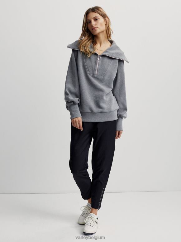 grijze mergel vrouwen wijnstok pullover met halve rits kleding Z8X2P90 Varley