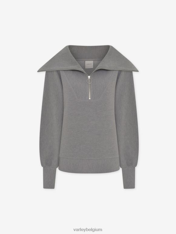 grijze mergel vrouwen wijnstok pullover met halve rits kleding Z8X2P90 Varley