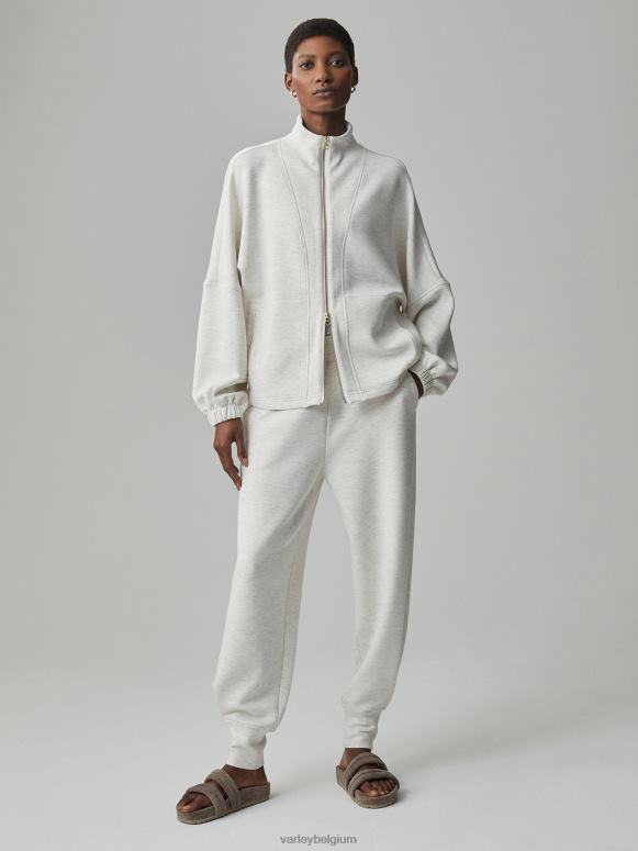 ivoor mergel vrouwen ashbury sweat met doorlopende ritssluiting kleding Z8X2P38 Varley