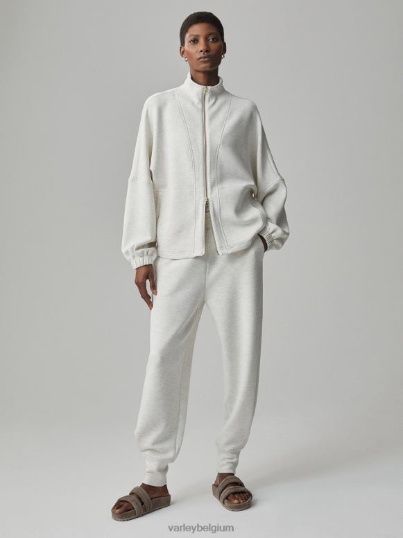 ivoor mergel vrouwen ashbury sweat met doorlopende ritssluiting kleding Z8X2P38 Varley