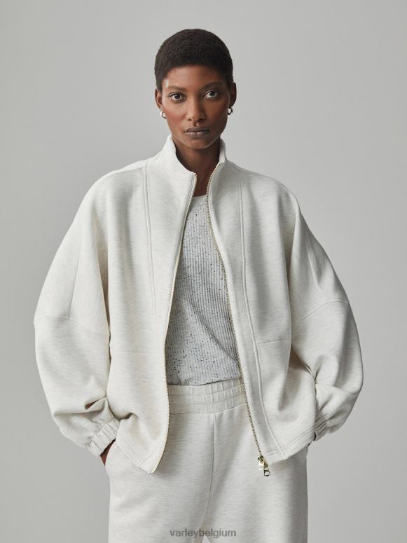 ivoor mergel vrouwen ashbury sweat met doorlopende ritssluiting kleding Z8X2P38 Varley