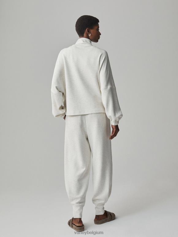 ivoor mergel vrouwen ashbury sweat met doorlopende ritssluiting kleding Z8X2P38 Varley