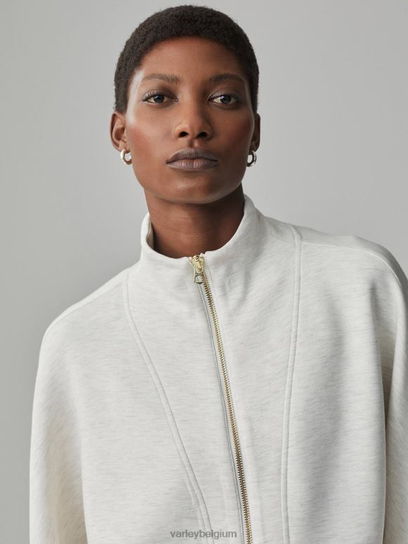 ivoor mergel vrouwen ashbury sweat met doorlopende ritssluiting kleding Z8X2P38 Varley