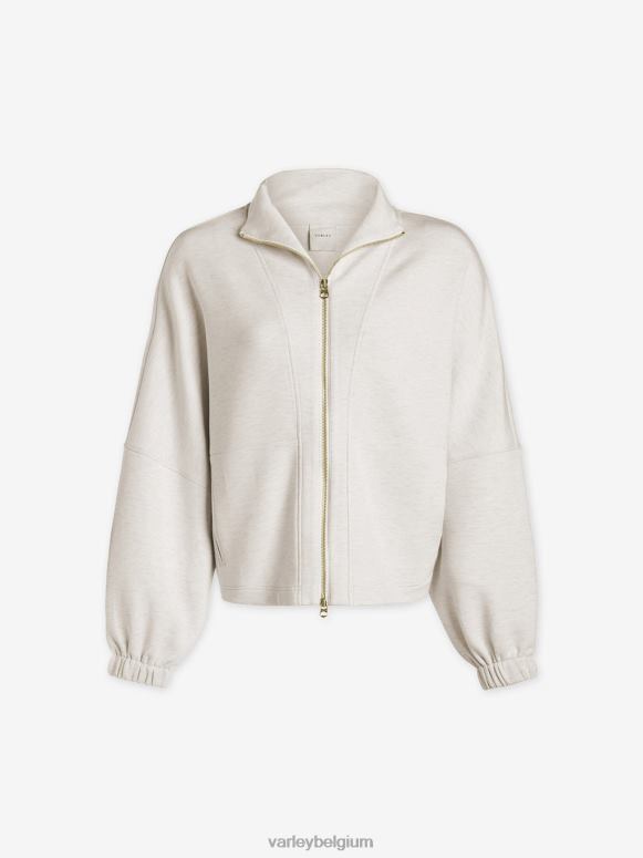 ivoor mergel vrouwen ashbury sweat met doorlopende ritssluiting kleding Z8X2P38 Varley