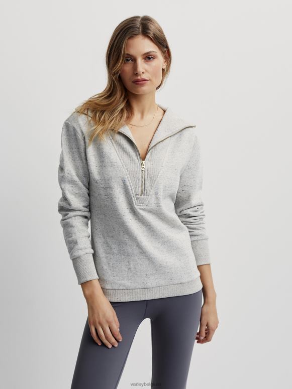 ivoorkleurige mergel vrouwen clearwood pullover met halve rits kleding Z8X2P230 Varley
