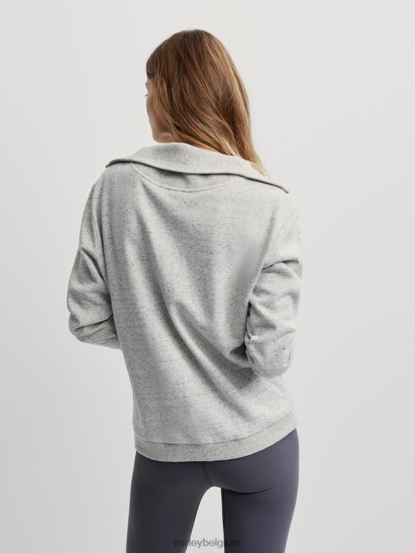 ivoorkleurige mergel vrouwen clearwood pullover met halve rits kleding Z8X2P230 Varley