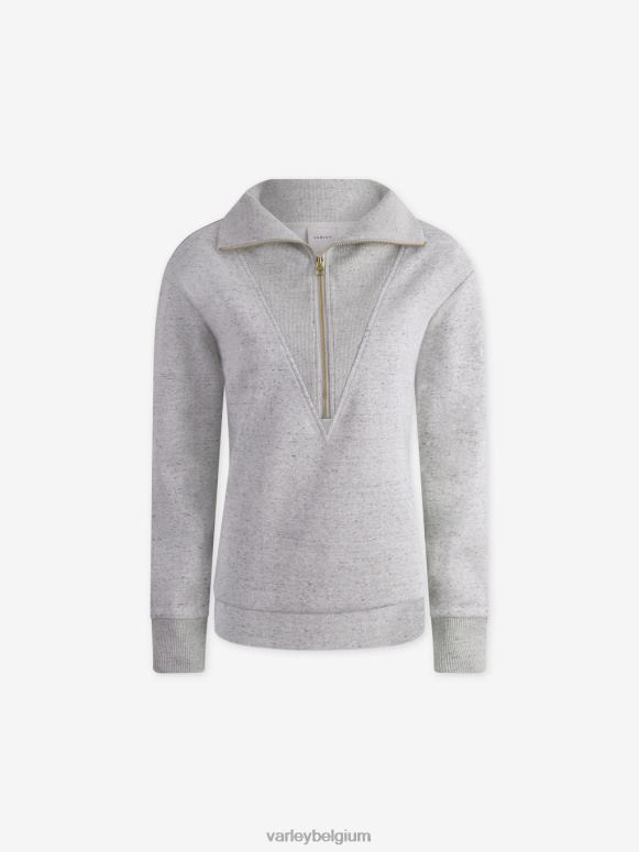 ivoorkleurige mergel vrouwen clearwood pullover met halve rits kleding Z8X2P230 Varley