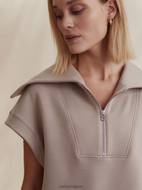 licht taupe vrouwen rechts halfzip sweat kleding Z8X2P32 Varley