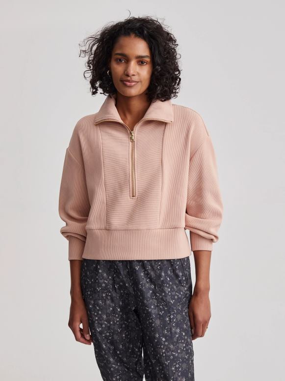 mahonie roos vrouwen ramona pullover met halve rits kleding Z8X2P146 Varley