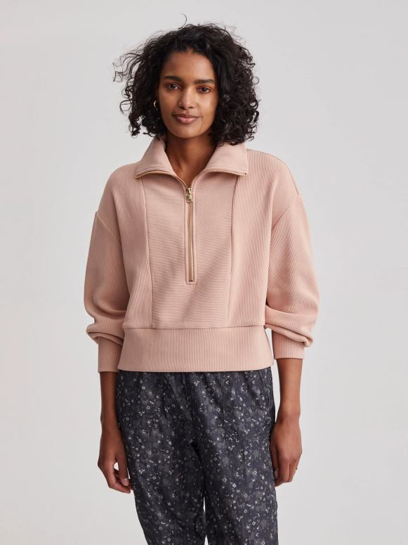 mahonie roos vrouwen ramona pullover met halve rits kleding Z8X2P146 Varley