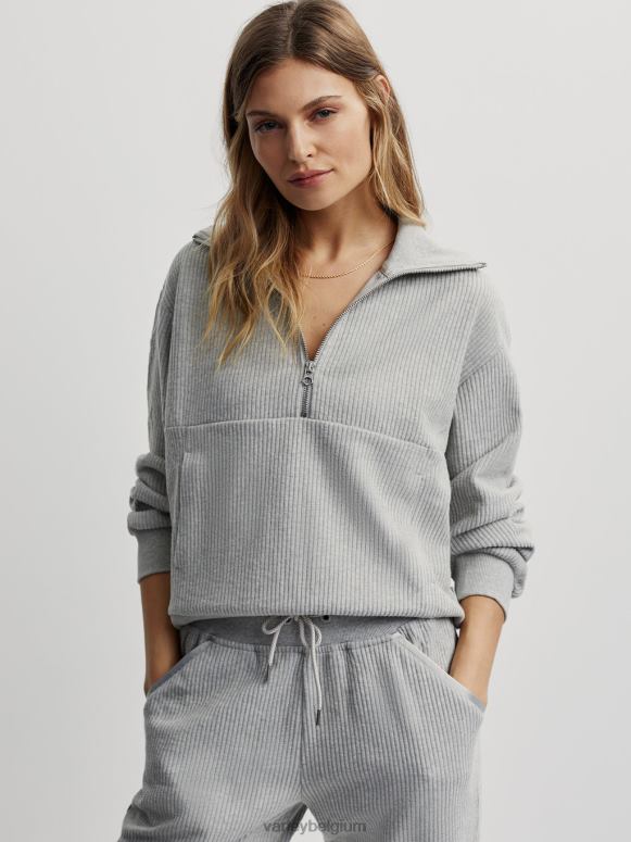salie heide mergel vrouwen cyrus pullover met halve rits kleding Z8X2P228 Varley
