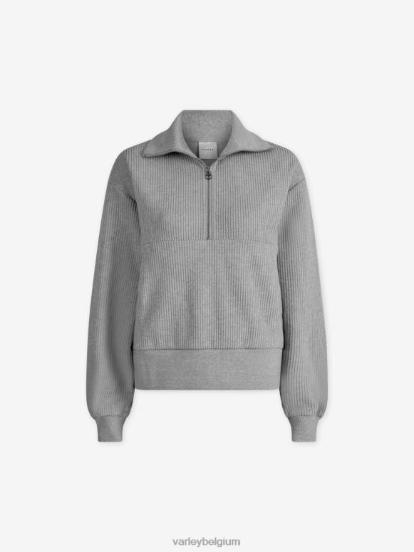 salie heide mergel vrouwen cyrus pullover met halve rits kleding Z8X2P228 Varley
