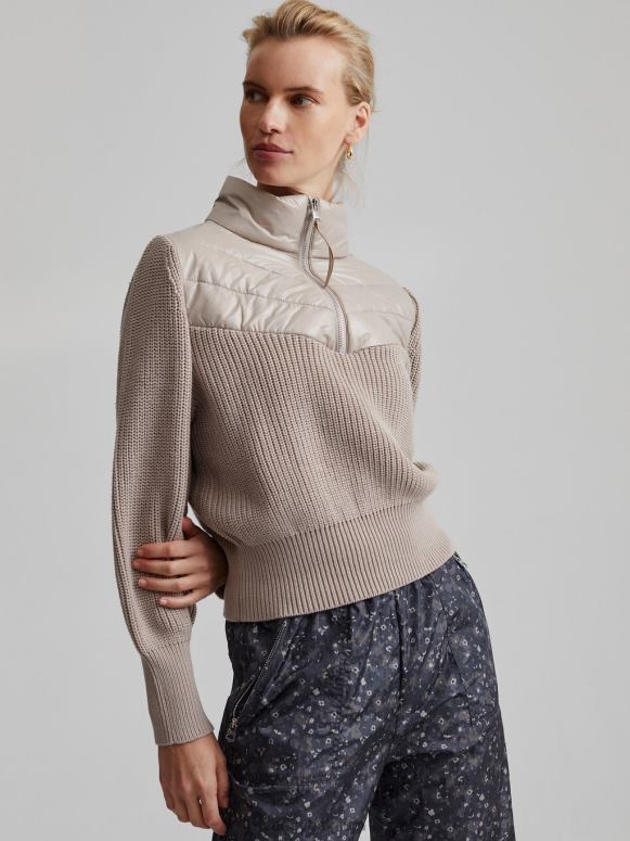 taupe klei vrouwen daines pullover met halve rits kleding Z8X2P422 Varley