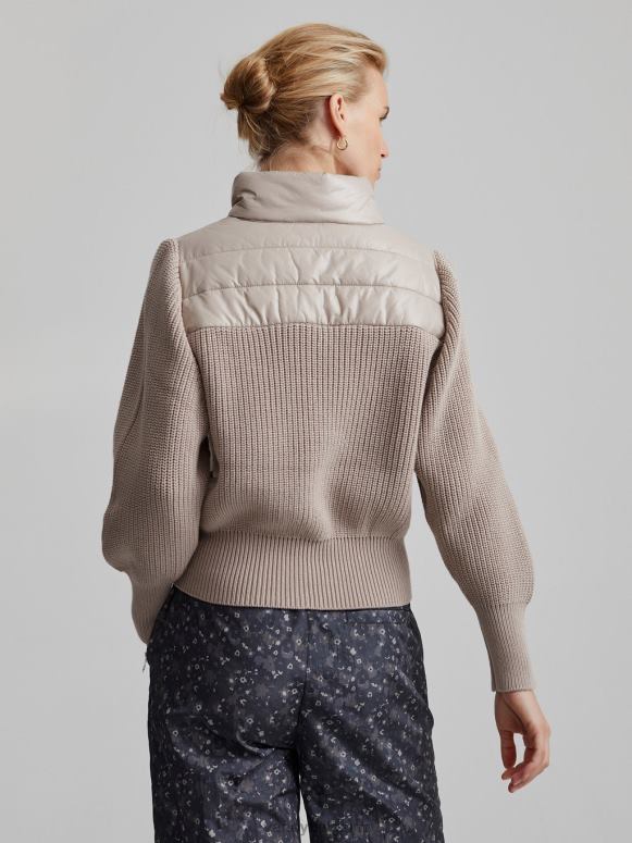 taupe klei vrouwen daines pullover met halve rits kleding Z8X2P422 Varley