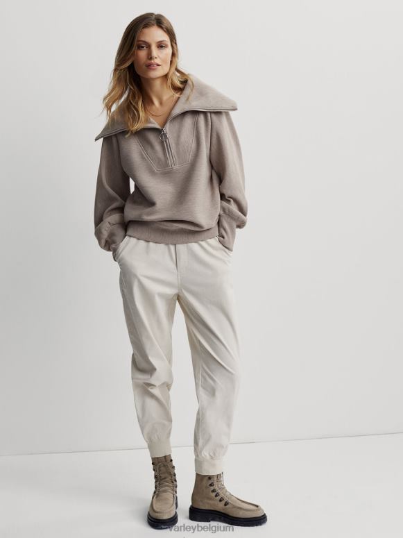 taupe mergel vrouwen wijnstok pullover met halve rits kleding Z8X2P94 Varley