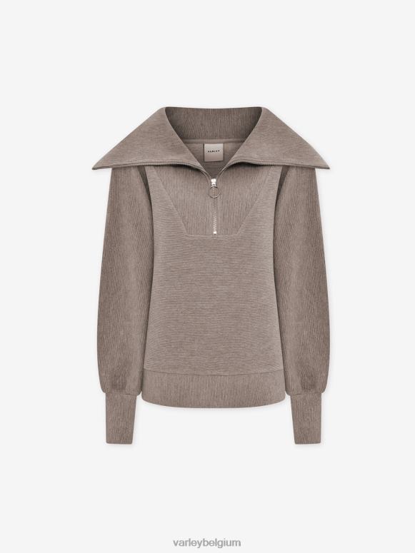 taupe mergel vrouwen wijnstok pullover met halve rits kleding Z8X2P94 Varley
