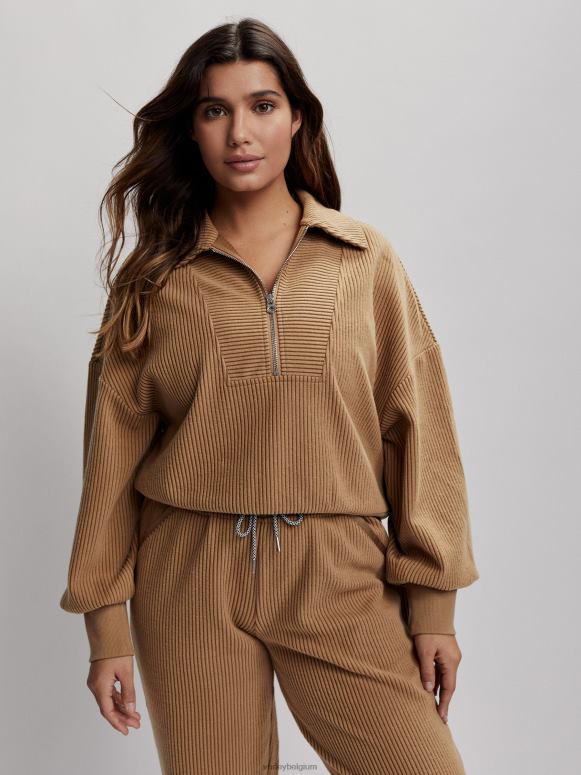 woestijnzand vrouwen blair pullover met halve rits kleding Z8X2P195 Varley