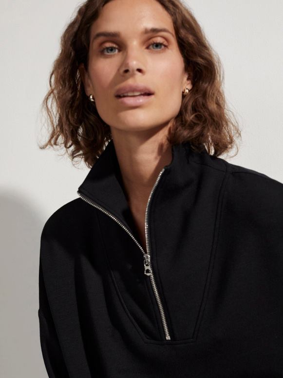 zwart vrouwen Hawley sweater met halve rits kleding Z8X2P84 Varley