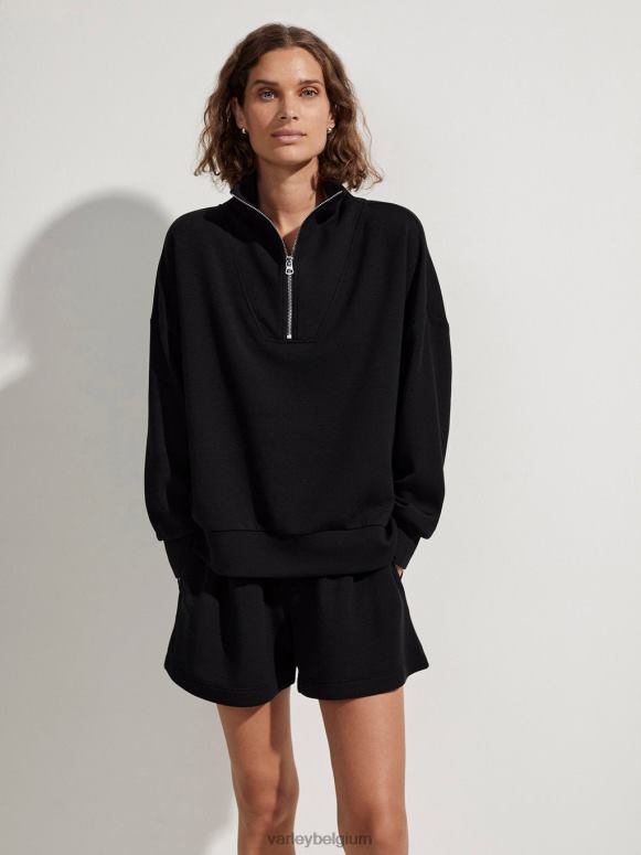 zwart vrouwen Hawley sweater met halve rits kleding Z8X2P84 Varley
