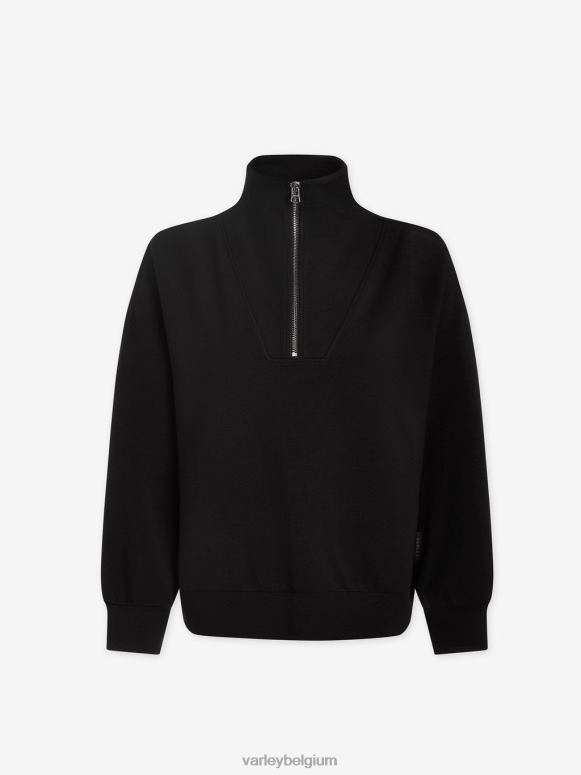 zwart vrouwen Hawley sweater met halve rits kleding Z8X2P84 Varley