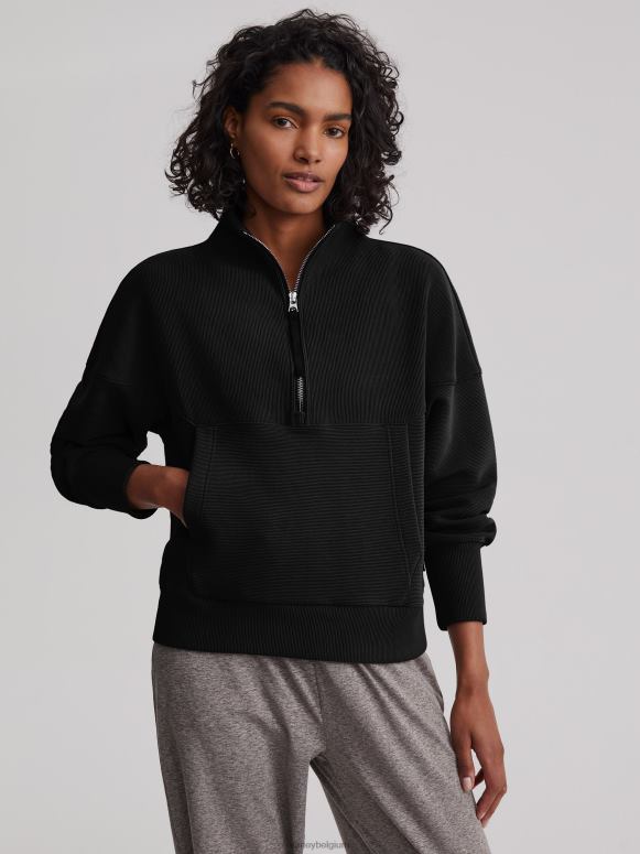 zwart vrouwen acadia pullover met halve rits kleding Z8X2P202 Varley