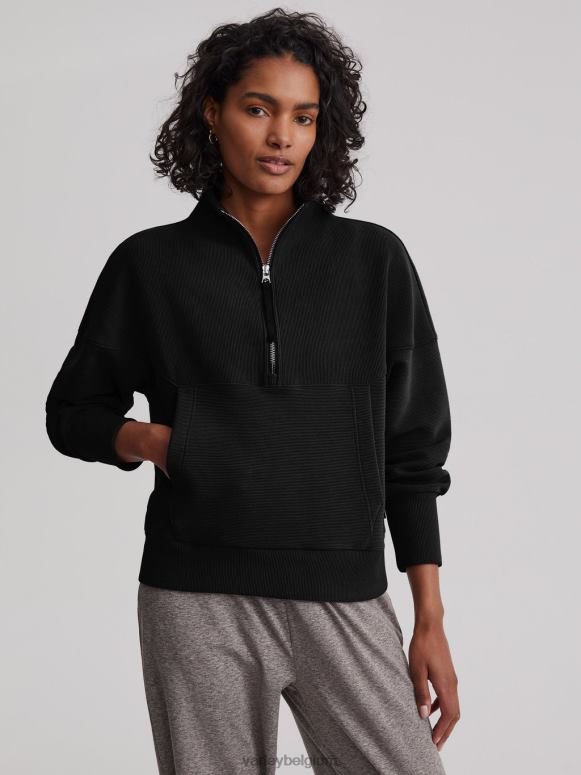 zwart vrouwen acadia pullover met halve rits kleding Z8X2P202 Varley