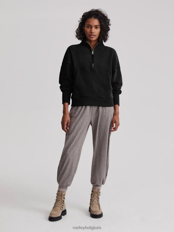 zwart vrouwen acadia pullover met halve rits kleding Z8X2P202 Varley