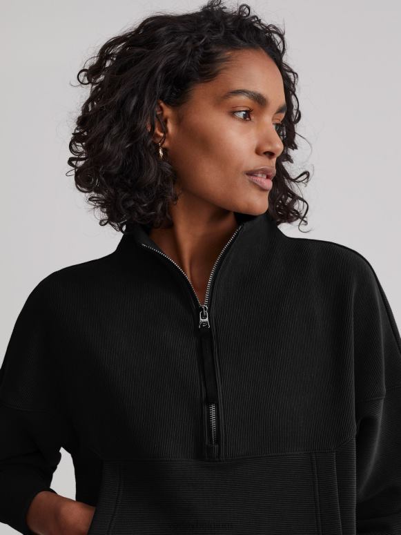 zwart vrouwen acadia pullover met halve rits kleding Z8X2P202 Varley