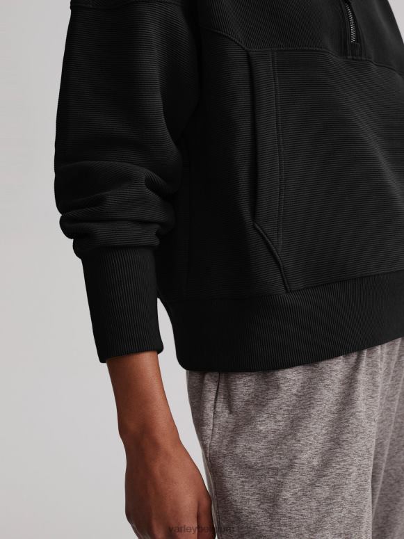 zwart vrouwen acadia pullover met halve rits kleding Z8X2P202 Varley