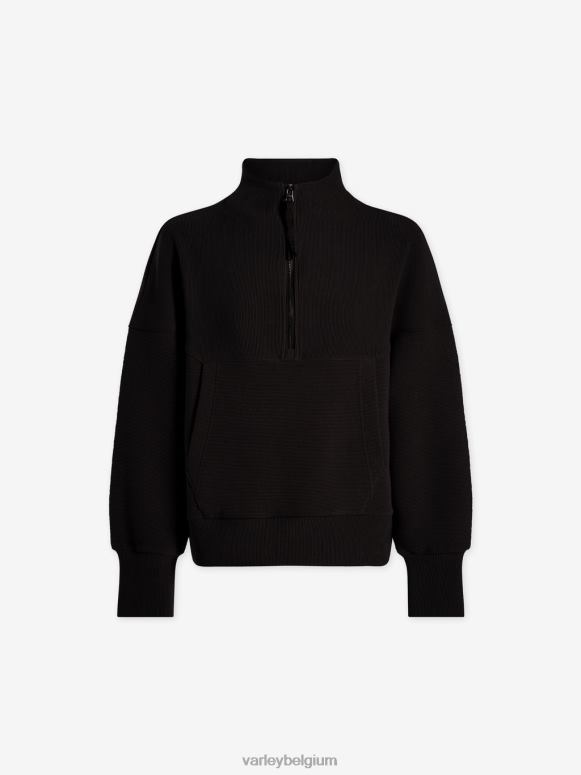 zwart vrouwen acadia pullover met halve rits kleding Z8X2P202 Varley