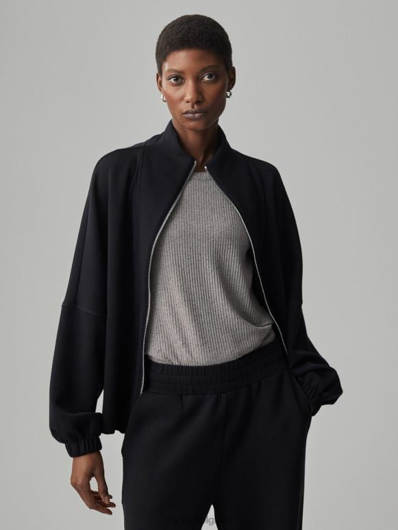 zwart vrouwen ashbury sweat met doorlopende ritssluiting kleding Z8X2P37 Varley
