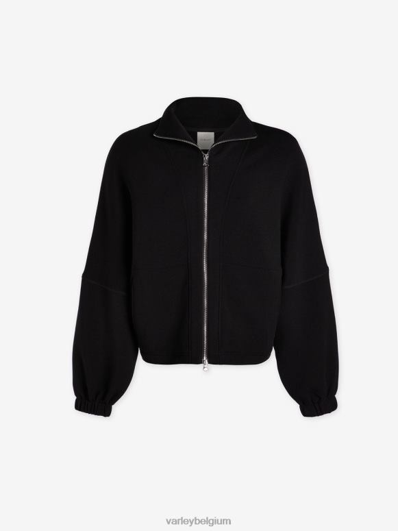 zwart vrouwen ashbury sweat met doorlopende ritssluiting kleding Z8X2P37 Varley
