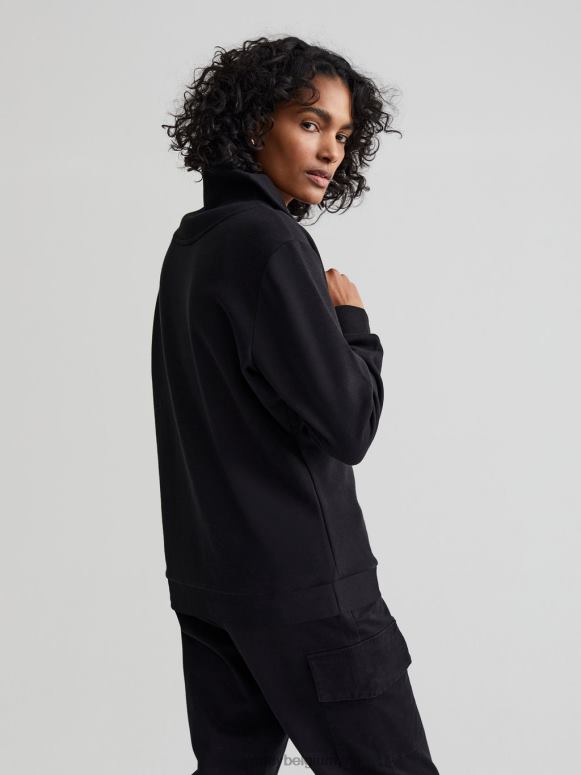 zwart vrouwen clearwood pullover met halve rits kleding Z8X2P229 Varley