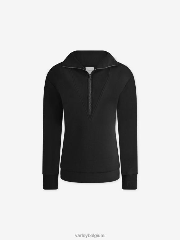 zwart vrouwen clearwood pullover met halve rits kleding Z8X2P229 Varley