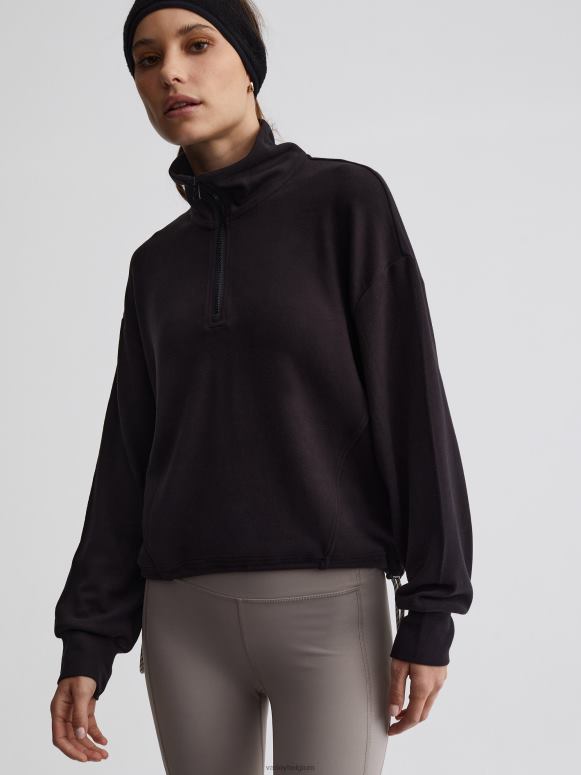zwart vrouwen collett pullover met halve rits kleding Z8X2P237 Varley