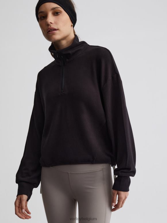 zwart vrouwen collett pullover met halve rits kleding Z8X2P237 Varley