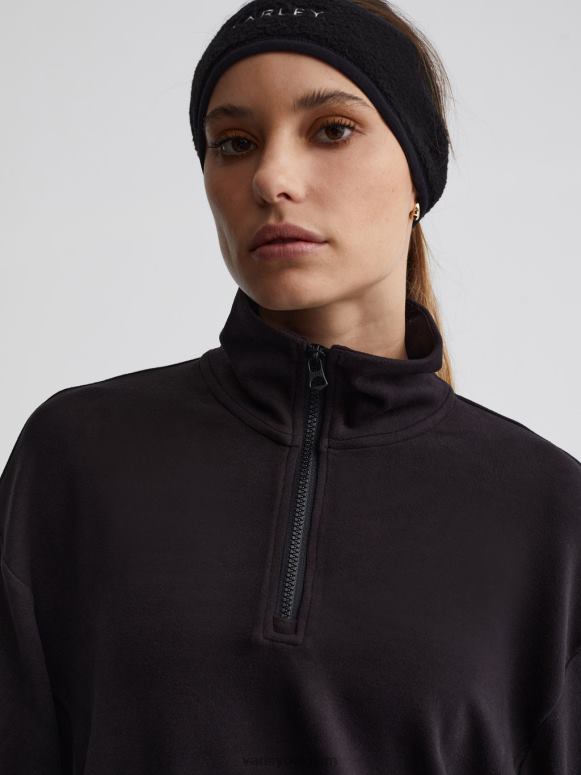 zwart vrouwen collett pullover met halve rits kleding Z8X2P237 Varley