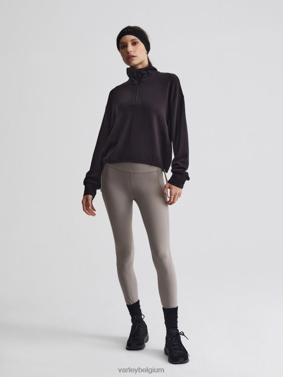 zwart vrouwen collett pullover met halve rits kleding Z8X2P237 Varley