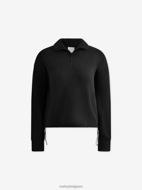 zwart vrouwen collett pullover met halve rits kleding Z8X2P237 Varley