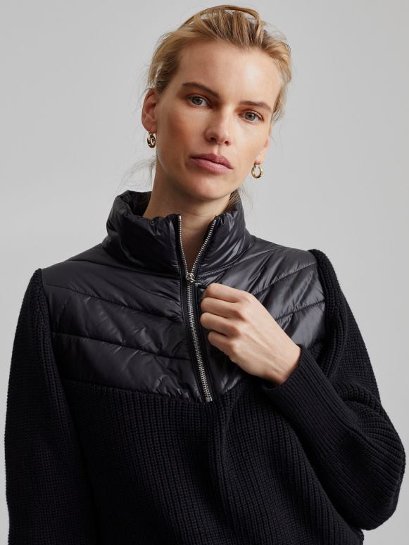 zwart vrouwen daines pullover met halve rits kleding Z8X2P421 Varley