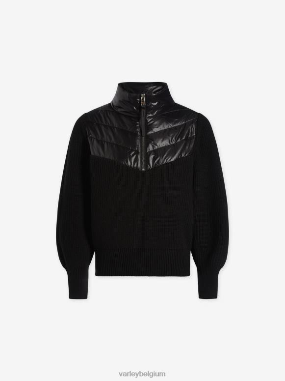 zwart vrouwen daines pullover met halve rits kleding Z8X2P421 Varley