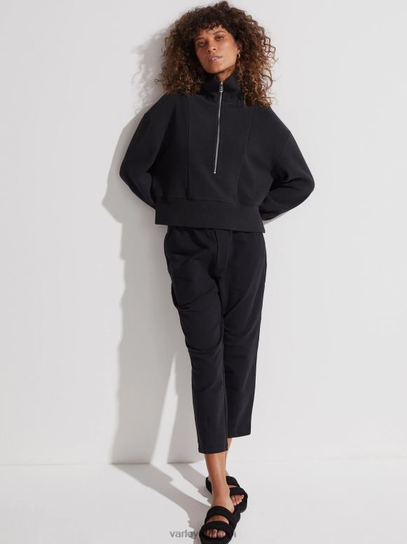 zwart vrouwen ramona pullover met halve rits kleding Z8X2P144 Varley
