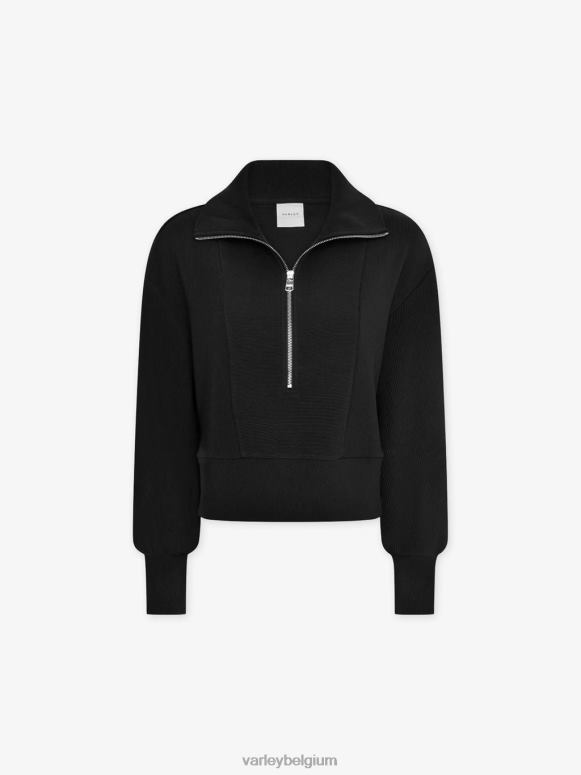 zwart vrouwen ramona pullover met halve rits kleding Z8X2P144 Varley