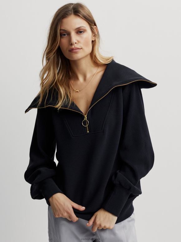 zwart vrouwen wijnstok pullover met halve rits kleding Z8X2P87 Varley