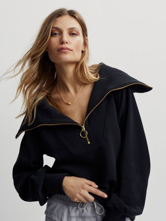 zwart vrouwen wijnstok pullover met halve rits kleding Z8X2P87 Varley