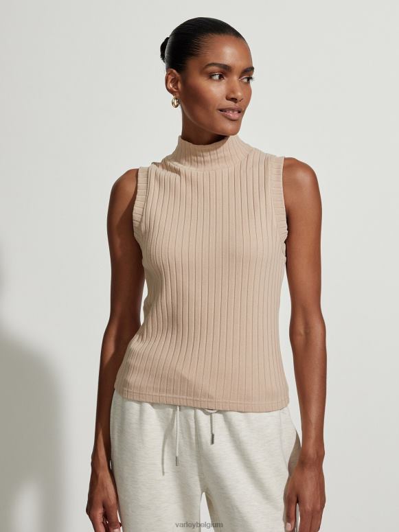 licht taupe vrouwen calder tank met hoge hals kleding Z8X2P80 Varley