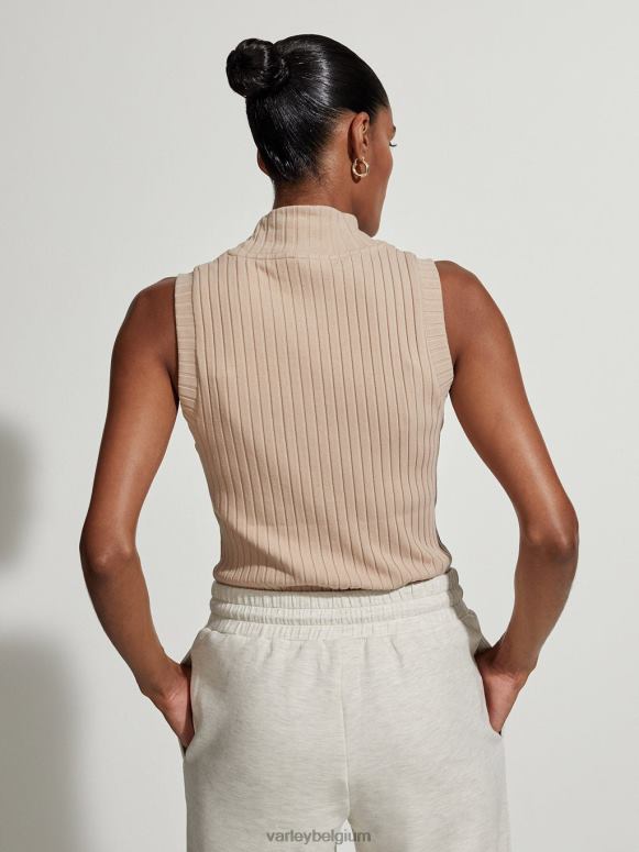 licht taupe vrouwen calder tank met hoge hals kleding Z8X2P80 Varley