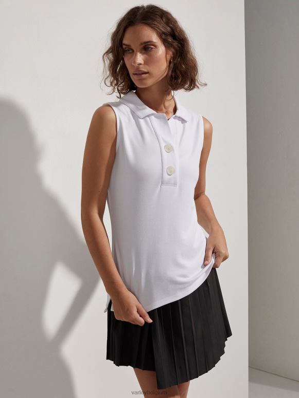 wit vrouwen Caine mouwloze polo kleding Z8X2P139 Varley