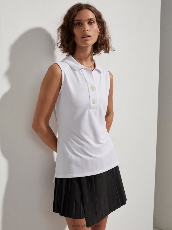 wit vrouwen Caine mouwloze polo kleding Z8X2P139 Varley